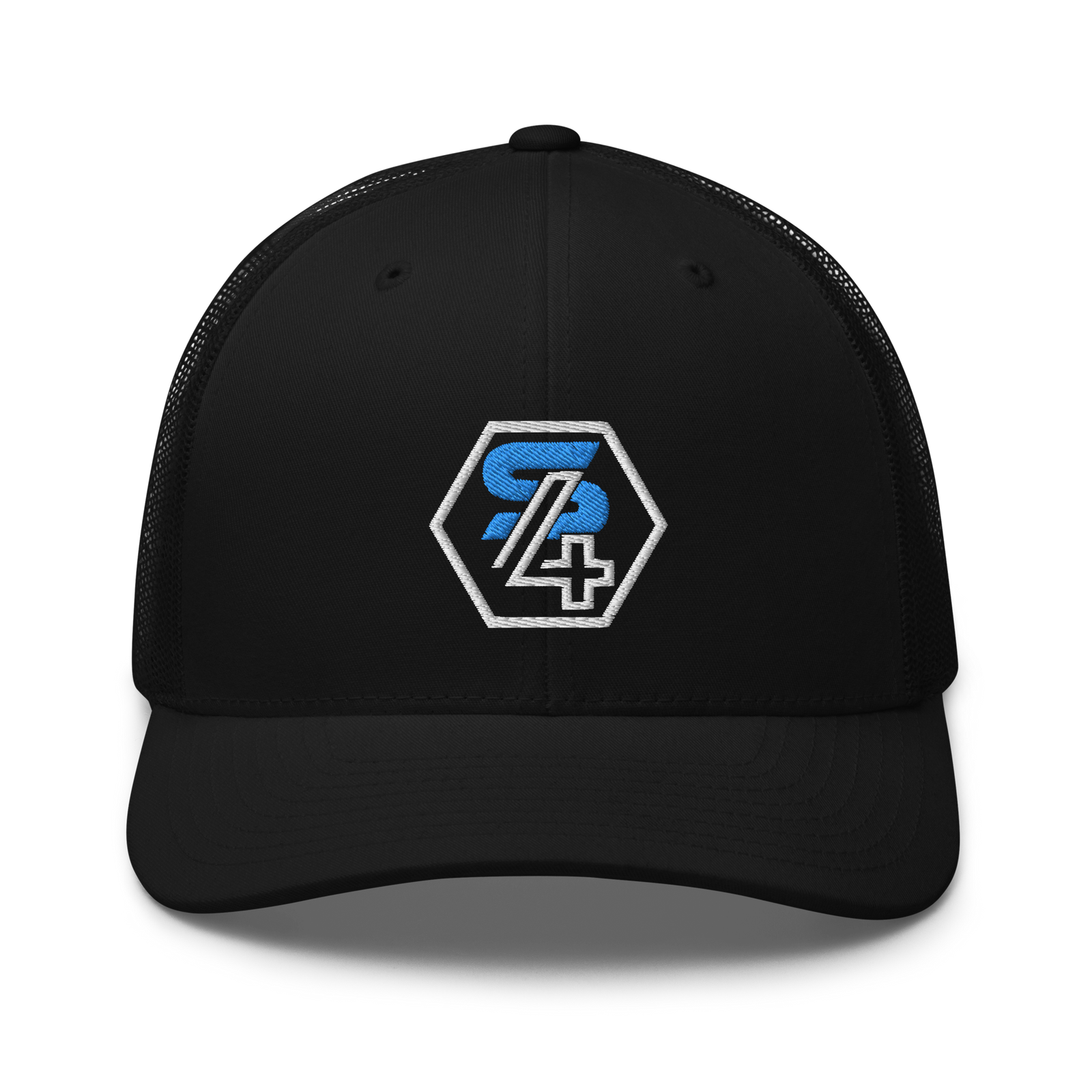 Black Curved Trucker