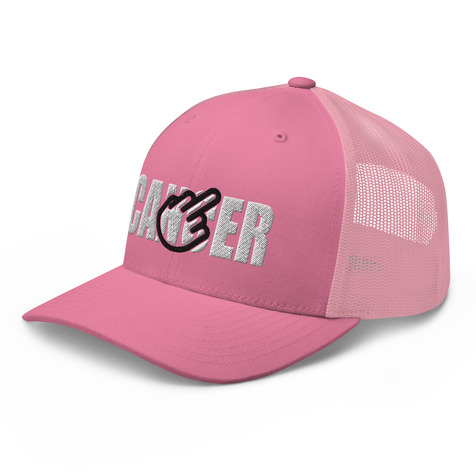 Pink F*ck Cancer Curved Trucker