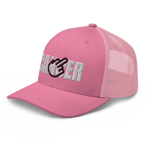 Pink F*ck Cancer Curved Trucker